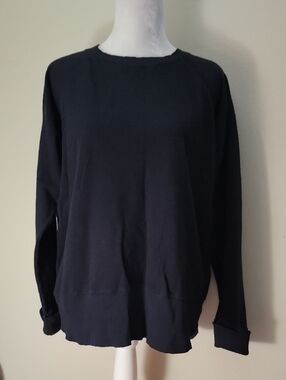 SINUOUS Black Crewneck Sweatshirt